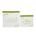 Lot de 2 sachets transparents réutilisables et hermétiques fermeture à zip