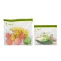 Lot de 2 sachets transparents réutilisables et hermétiques fermeture à zip