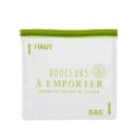 Lot de 2 sachets transparents réutilisables et hermétiques fermeture à zip