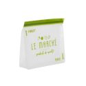Lot de 2 sachets transparents réutilisables et hermétiques fermeture à zip