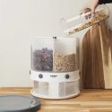 Distributeur alimentaire rotatif 6 compartiments avec doseur
