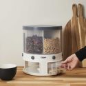 Distributeur alimentaire rotatif 6 compartiments avec doseur