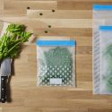 Lot de 3 sachets transparents réutilisables de congélation fermeture à zip