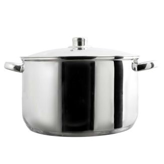 Faitout 10L en métal avec couvercle tous feux dont induction diamètre 29 cm