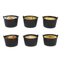 Lot de 3 moules de cuisson en silicone rond spécial friteuse à air chaud diamètre 8 cm