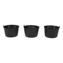 Lot de 3 moules de cuisson en silicone rond spécial friteuse à air chaud diamètre 8 cm