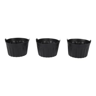 Lot de 3 moules de cuisson en silicone rond spécial friteuse à air chaud diamètre 8 cm