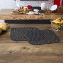 Lot de 2 tapis de cuisson carrés réutilisables spécial friteuse à air chaud 21x21 cm