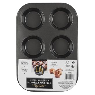 Moule à pâtisserie pour 6 muffins en métal gris