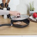Couvercle de cuisson universel adaptable de 20 à 26 cm de diamètre en inox
