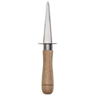 Couteau à huîtres lame inox 9 cm manches en bois de hêtre