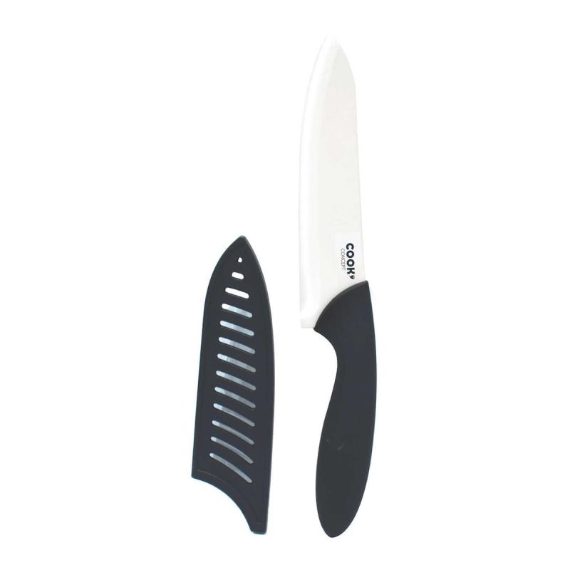 Couteau lame céramique 15 cm et manche soft avec étui Couteau lame céramique 15 cm et manche soft avec étui