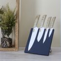 Ensemble de 4 couteaux de cuisinemanches bois avec bloc incliné aimanté