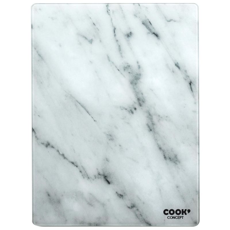 Planche à découper en verre trempé effet marbre