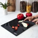 Planche à découper en verre trempé effet ardoise