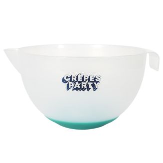 Bol mélangeur à pâtisserie sérigraphie "Crêpes party" avec base antidérapant
