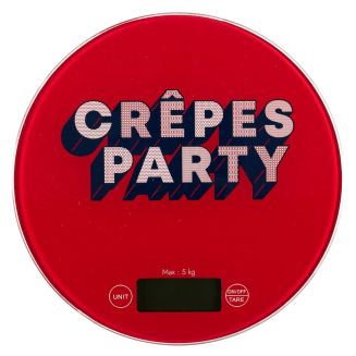 Balance de cuisine digitale sérigraphie "Crêpes party"