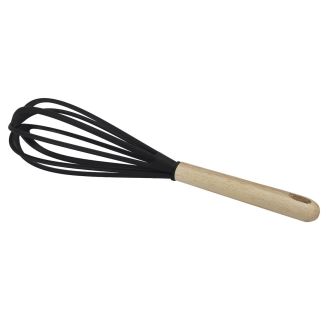 Fouet souple en PBT noir et manche en bois d'acacia