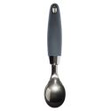 Cuillère à glace en inox manche en caoutchouc gris