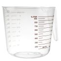 Verre doseur en plastique transparent capacité 1L