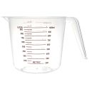 Verre doseur en plastique transparent capacité 1L