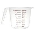 Verre doseur en plastique transparent capacité 1L