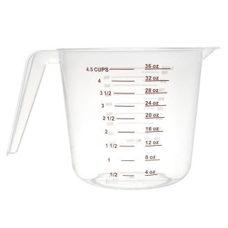 Verre doseur en plastique transparent capacité 1L