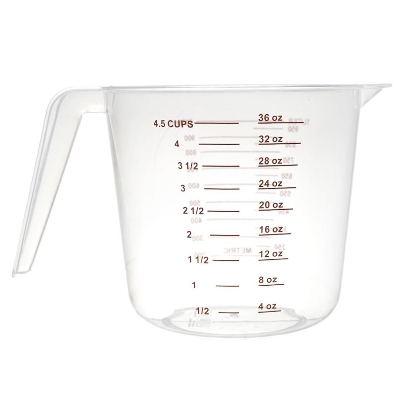 Verre doseur en plastique transparent capacité 1L Verre doseur en plastique transparent capacité 1L