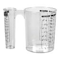 Verre doseur double en plastique transparent