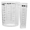 Verre doseur double en plastique transparent