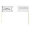Pack de 20 piques décoratives à messages personnalisables