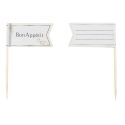 Pack de 20 piques décoratives à messages personnalisables