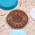 Moule à gâteau en silicone empreinte texte "Happy Birthday" 12 parts