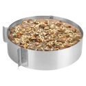 Cercle à pâtisserie extensible en acier inoxydable de 15 à 30 cm de diamètre