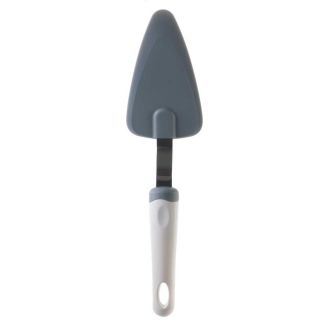 Pelle à tarte en acier inoxydable et plastique gris et blanc