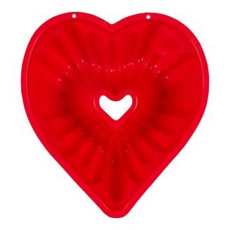 Moule à gâteau en silicone forme coeur 10 parts