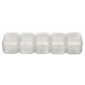 Moules à sushis 5 portions en plastique transparent