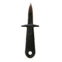 Couteau à huîtres lame 5,8 cm en acier inoxydable manche plastique noir