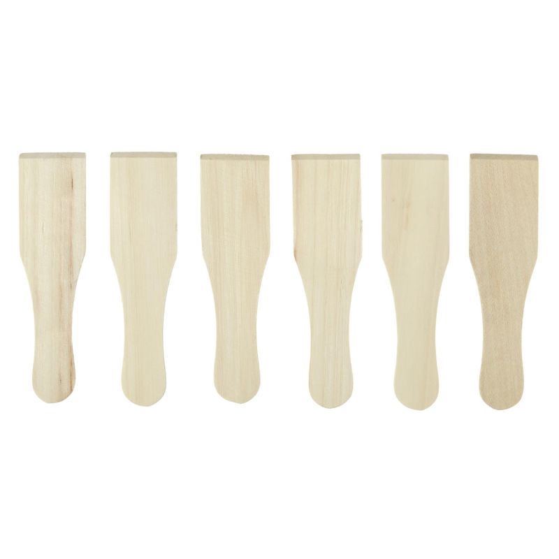 Pack de 6 spatules à raclette en bois Pack de 6 spatules à raclette en bois