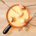 Pack de 6 piques à fondue en acier inoxydable avec manche bois