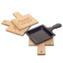 Pack de 4 repose-poelons à raclette en bois gravés