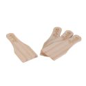 Pack de 4 spatules à raclette en bois gravées
