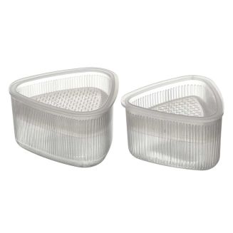 Pack de 2 moules à riz onigiri en plastique transparent 2 formats