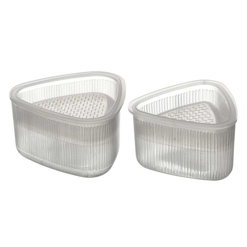 Pack de 2 moules à riz onigiri en plastique transparent 2 formats Pack de 2 moules à riz onigiri en plastique transparent 2 formats