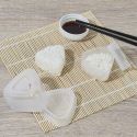 Pack de 2 moules à riz onigiri en plastique transparent 2 formats
