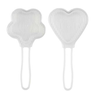 Pack de 2 moules à riz sushis en plastique transparent 2 formes