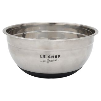 Bol mélangeur en acier inoxydable avec base antidérapante diamètre 26 cm