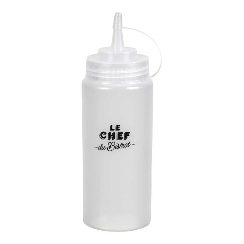 Bouteille à sauce refermable 450 ml transparente Bouteille à sauce refermable 450 ml transparente