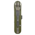 Couvert multifonctions 5 en 1 en acier inoxydable et plastique vert