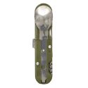 Couvert multifonctions 5 en 1 en acier inoxydable et plastique vert